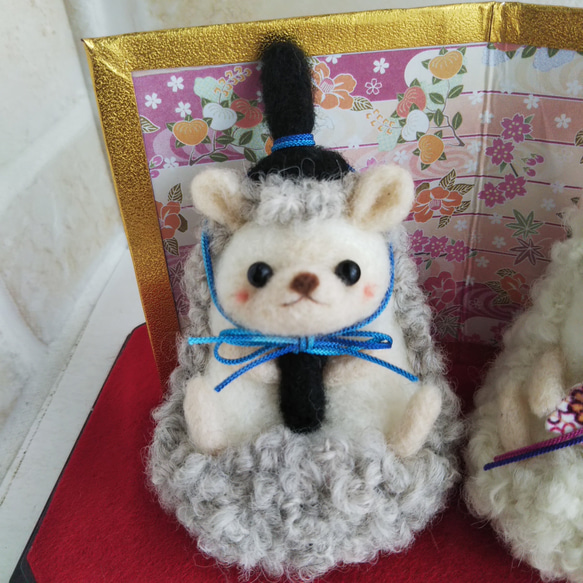 雛人形 【ハリネズミ】羊毛フェルト 4枚目の画像