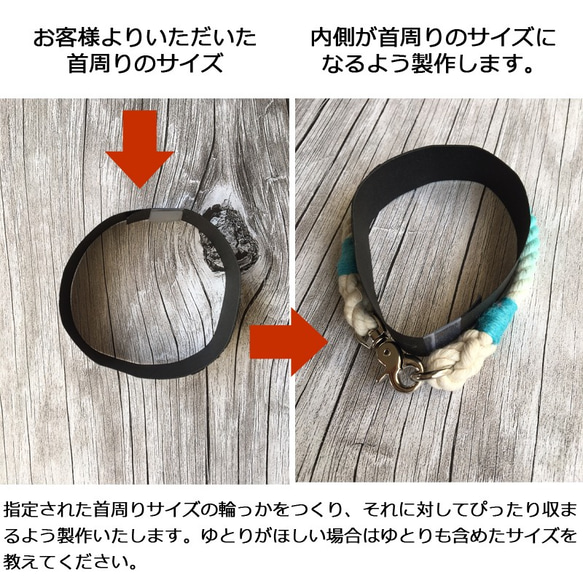 犬用首輪 ロープ ドッグ 名札 ネームタグ オーダーメイド ropedogcollers 3枚目の画像