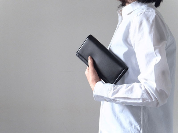 「スリムでシック」な長財布 - Long Wallet - ブラック- ：カレン クオイル 皮、革、レザー X1861564298(14300円)