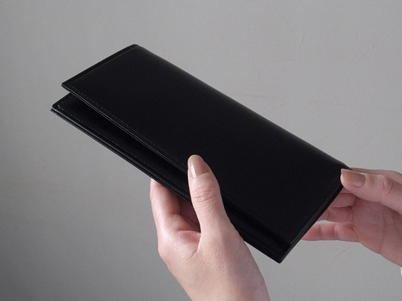 「スリムでシック」な長財布 - Long Wallet - ブラック- ：カレン クオイル 皮、革、レザー X1861564298(14300円)