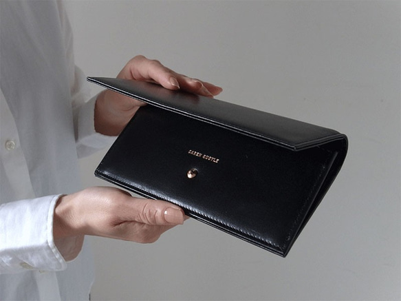 「スリムでシック」な長財布 - Long Wallet - ブラック- ：カレン クオイル 皮、革、レザー X1861564298(14300円)