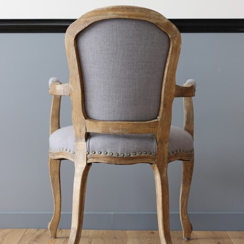 CH-859SKY2421 アンティーク調 アームチェア ソファ チェア リネン