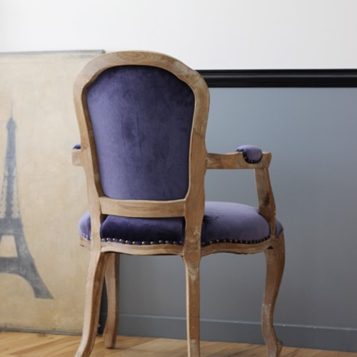 CH-859-BN3918 アンティーク調 アームチェア ソファ チェア ベロア