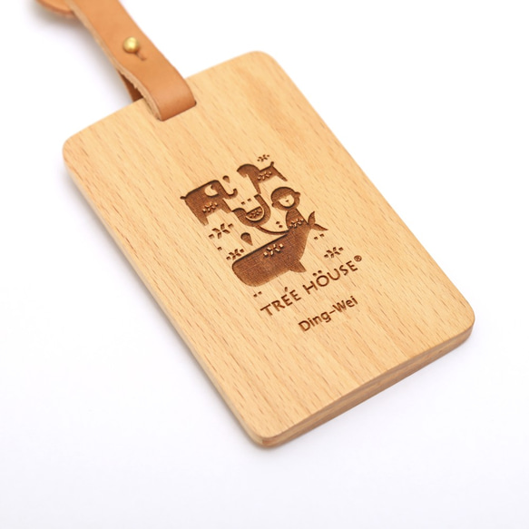 木製悠遊卡套-免費雕刻名字-附短皮帶 第3張的照片