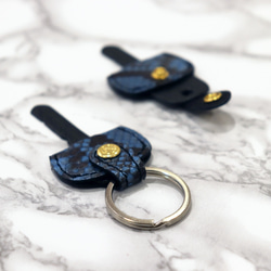 [小巧可愛的鑰匙套]寬型蟒蛇藍，可以容納比普通鑰匙尺寸更寬更高的物品 第2張的照片