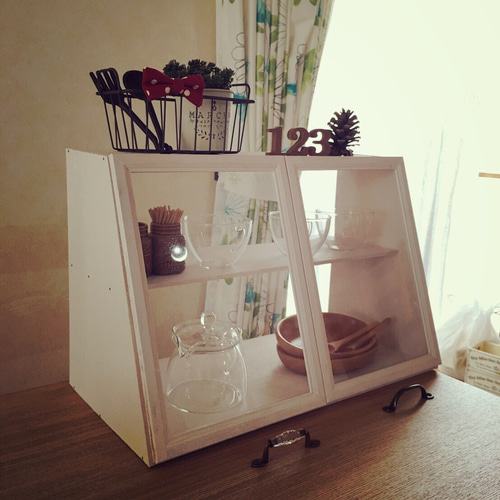 ハンドメイド カフェ風 ディスプレイ棚