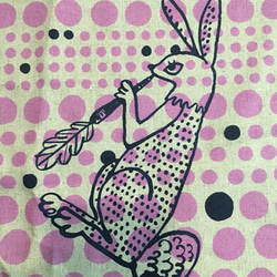 【80.90.100】ウサギとドットのサルエルパンツ 5枚目の画像