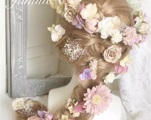 アンティークラプンツェル♡花冠＆ヘッドドレス 2点セット