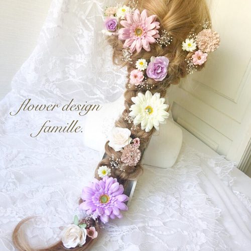 029.クリームホワイトの上品で可憐なヘッドドレス(ユリ以外の 029.クリームホワイトの上品で可憐なヘッドドレス(ユリ以外の