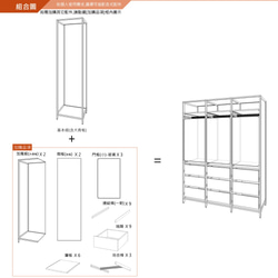 Creesor - Shido 60 工業風組合櫃 衣櫃 第10張的照片