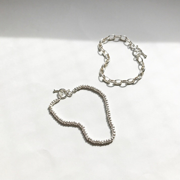 White silver bracelet（SV925） 3枚目の画像