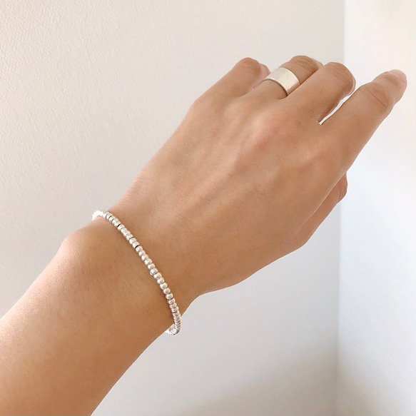 White silver bracelet（SV925） 6枚目の画像