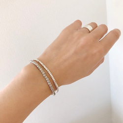 White silver bracelet（SV925） 7枚目の画像