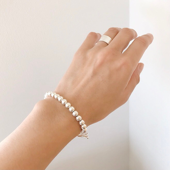 White silver braceletⅡ（Karen Silver×SV925） 8枚目の画像