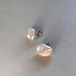 XL 號巴洛克珍珠 14KGF 耳環/耳環 第3張的照片