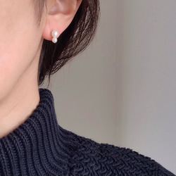 珍珠漸層耳環（14KGF）耳環/耳環 第7張的照片