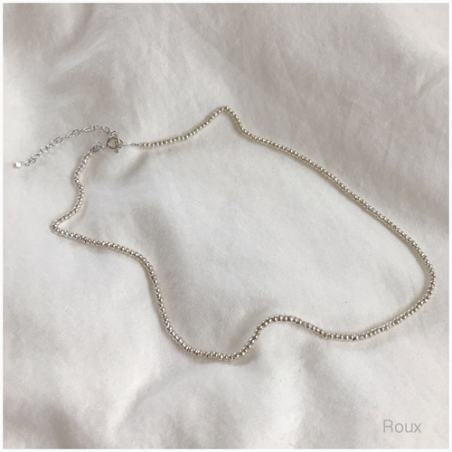 orsa ネックレス　カレンシルバー 再販】ハートモチーフカレンシルバーのボールチェーンネックレス