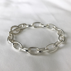 Silver chain bracelet /Oval wide（SV925） 1枚目の画像