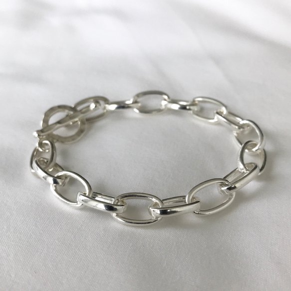 シルバーチェーン ブレスレット オーバル SV925 Silver chain bracelet
