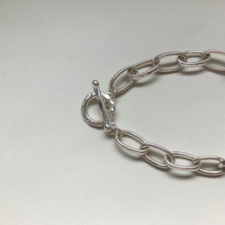 Silver chain bracelet /Oval wide（SV925） 3枚目の画像