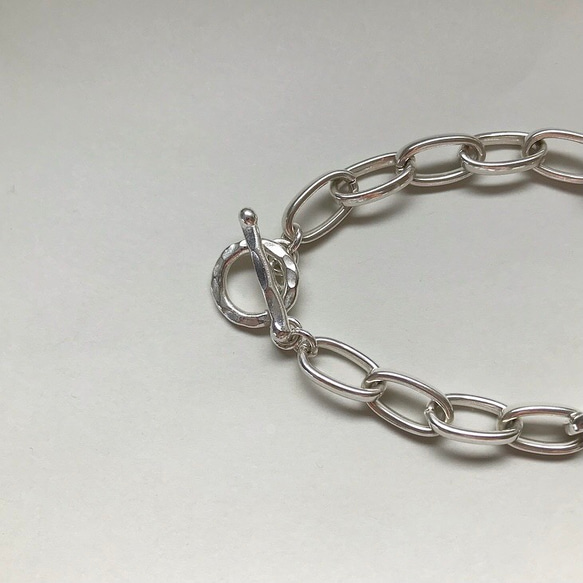 Silver chain bracelet /Oval wide（SV925） 3枚目の画像