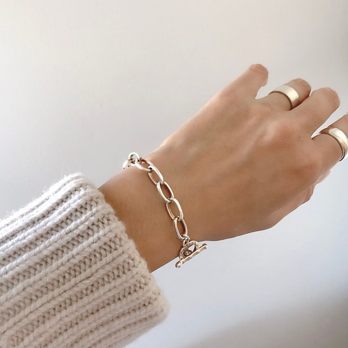 シルバーチェーン ブレスレット オーバル SV925 Silver chain bracelet