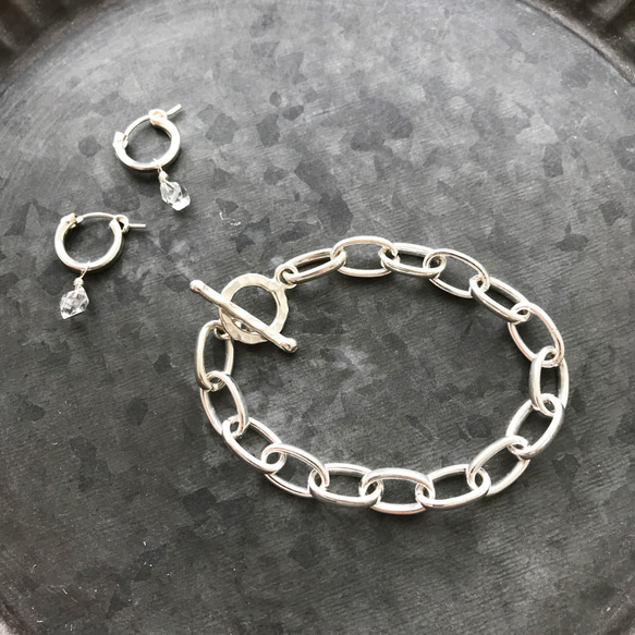 Silver chain bracelet /Oval wide（SV925） 5枚目の画像
