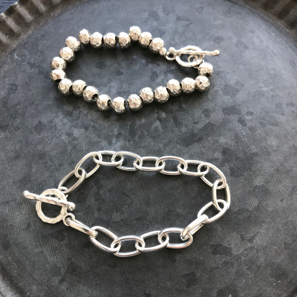 Silver chain bracelet /Oval wide（SV925） 6枚目の画像