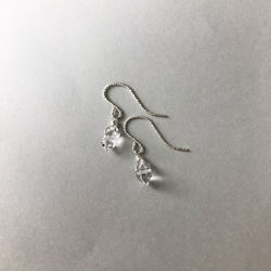 Herkimer 鑽石鉤形耳環 (SV925) 第3張的照片