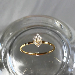 Herkimer diamond Ring S（14KGF）ハーキマーダイヤモンド リング 1枚目の画像