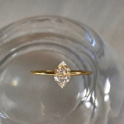 Herkimer diamond Ring M（14KGF）ハーキマーダイヤモンド リング 2枚目の画像