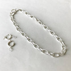 Silver chain necklace/ Oval wide（SV925） 1枚目の画像