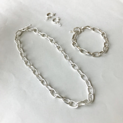 Silver chain necklace/ Oval wide（SV925） 4枚目の画像