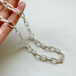 Silver chain necklace/ Oval wide（SV925） 5枚目の画像