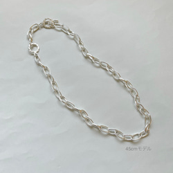 Silver chain necklace/ Oval wide（SV925） 6枚目の画像