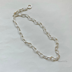 Silver chain necklace/ Oval wide（SV925） 7枚目の画像