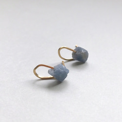 藍寶石原石吊式耳環 (14kgf) 第2張的照片