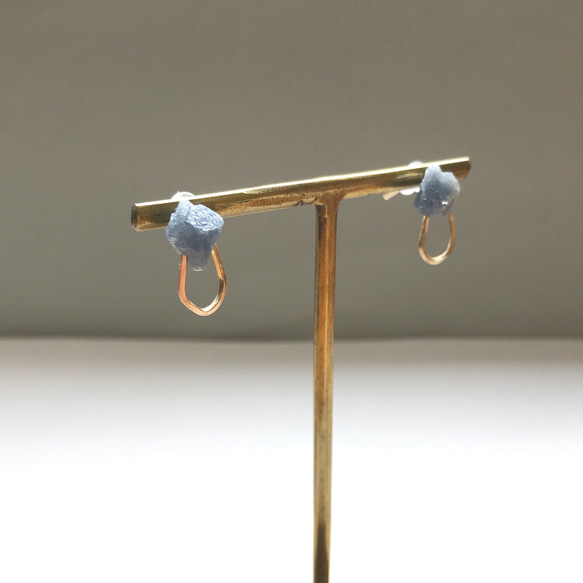 藍寶石原石吊式耳環 (14kgf) 第4張的照片