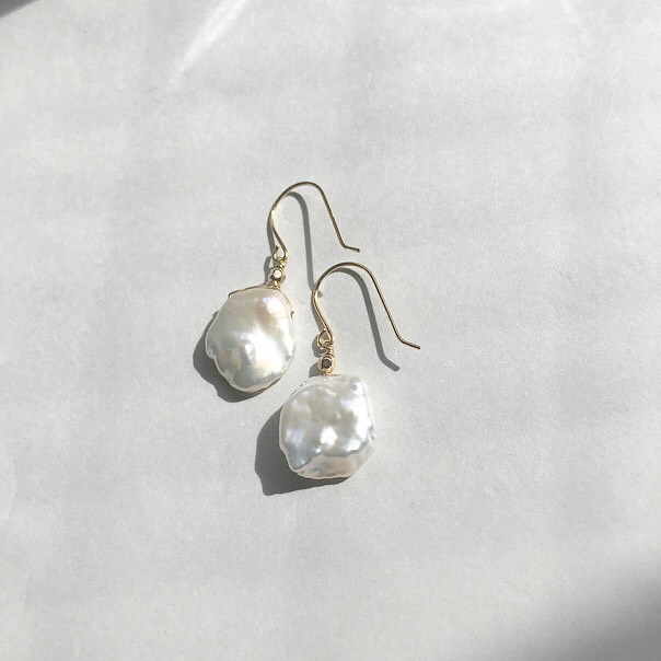 ケシパールのピアス K10 /金具変更可