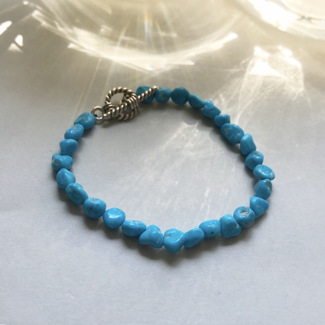 Sleeping beauty Turquoise bracelet(SV925）