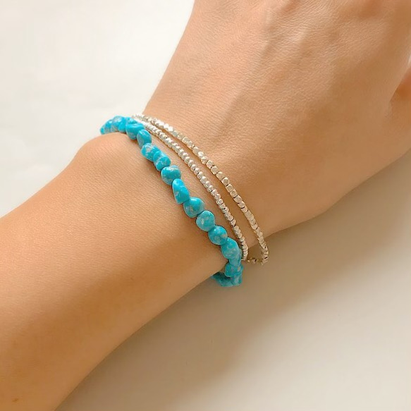 Sleeping beauty Turquoise bracelet(SV925） 6枚目の画像