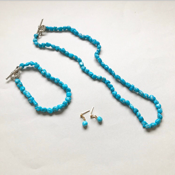 Sleeping beauty Turquoise necklace(SV925） 4枚目の画像