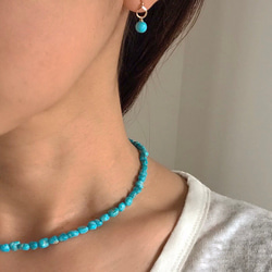 Sleeping beauty Turquoise necklace(SV925） 6枚目の画像