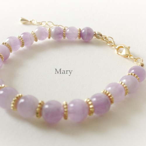 パープルジェイド（翡翠） 真実の愛 天然石ブレスレット ブレスレット