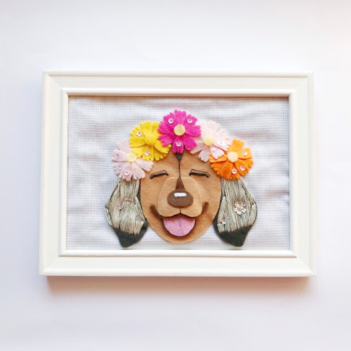 ハンドメイド オーダー受付ページ ♡キラキラフルーツ チワワ パネル