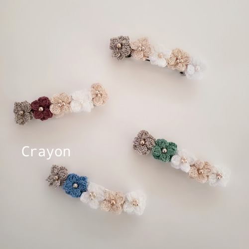 再販】ー春色お花のバレッター バレッタ Crayon 通販 11214999