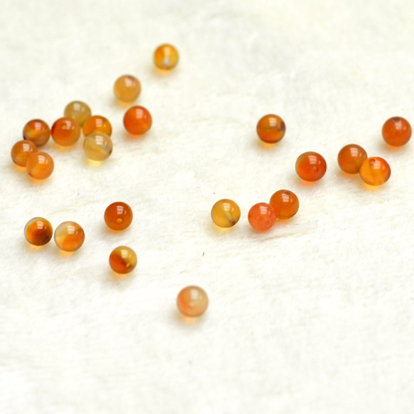 4mm 紅石髓( cornelian) 小珠 第2張的照片