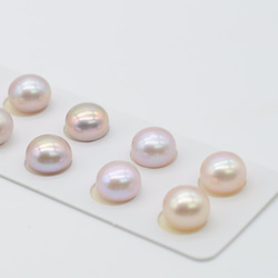 養殖淡水珍珠 7-7.5mm 面包珠配對 (半孔) 第1張的照片