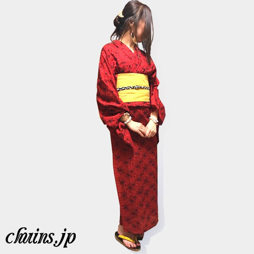 着物&浴衣】モダンレッド花柄刺繍 着物 chuins.jp 通販 4343286