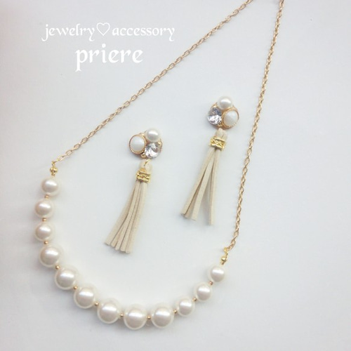 大人のパールネックレス＊ ネックレス・ペンダント priere 通販